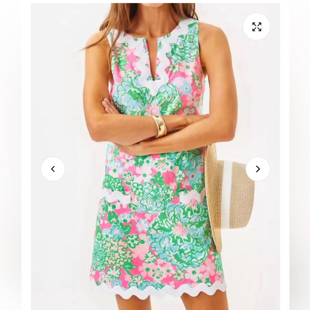 Lilly Pulitzer Romey Shift Romper Dress Plumes in Bloom Size 12